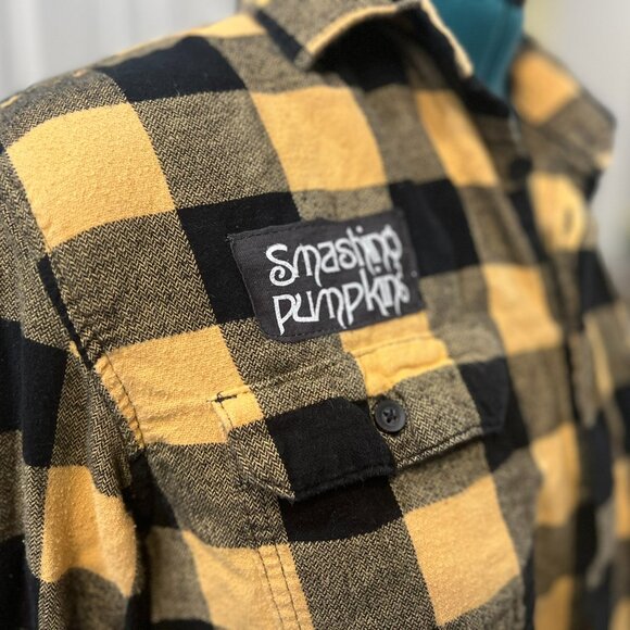 Upcycled Smashing Pumpkins Flannel | Mellon Collie 1995 | Oversized size  L - Picture 5 of 6